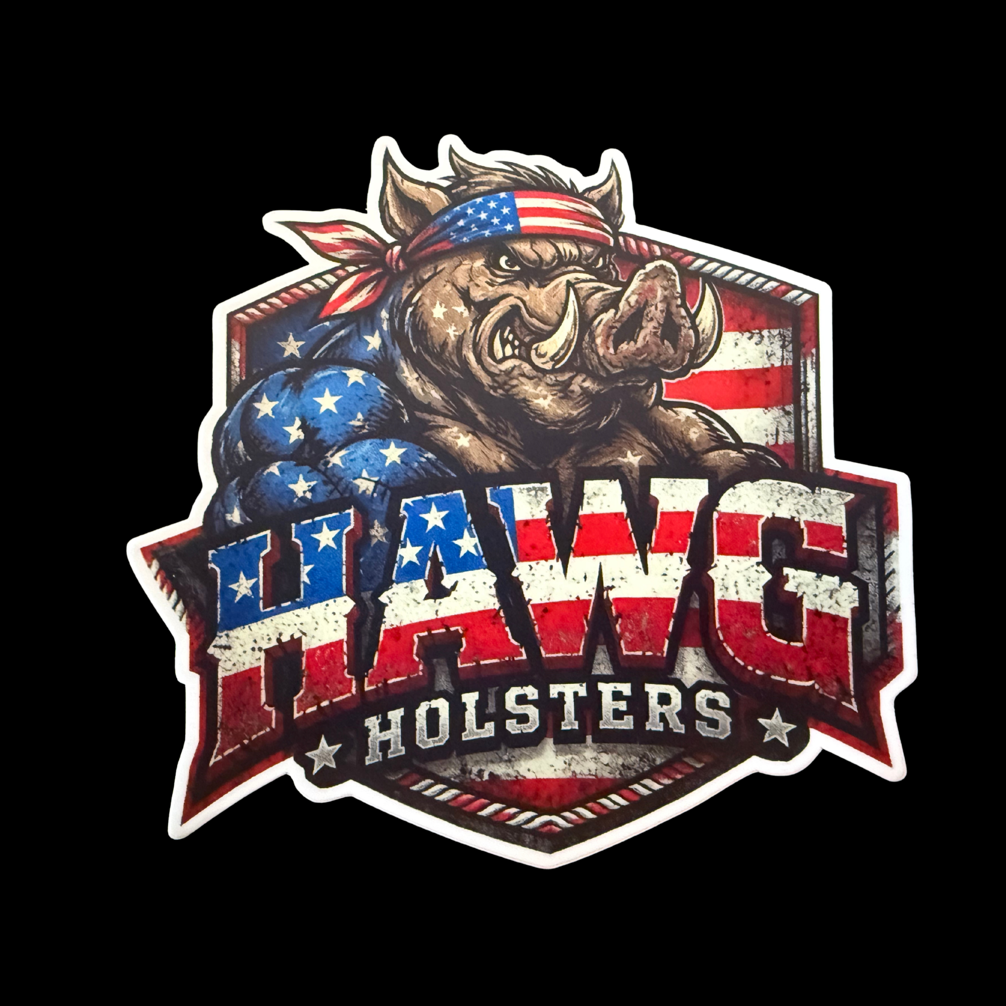 Large HAWG Die-Cut Sticker (Patriotic Edition)